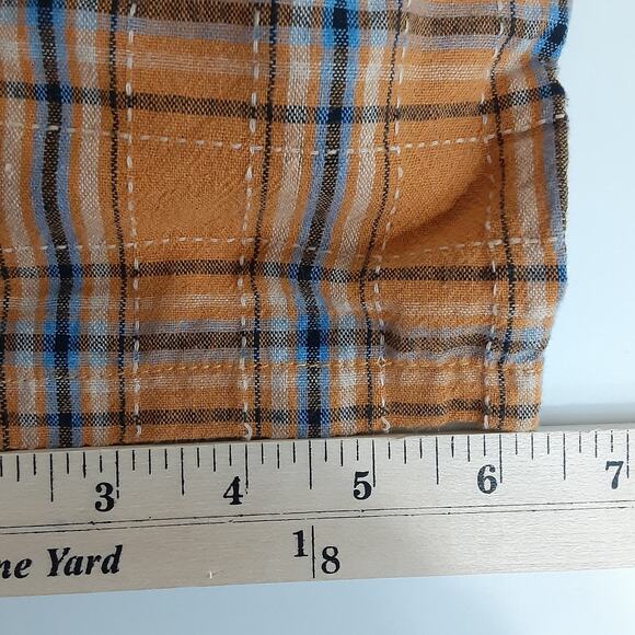 Vintage 70s Inspired Plaid Trousers Orange Womens S/M Academia - Picture 11 of 11